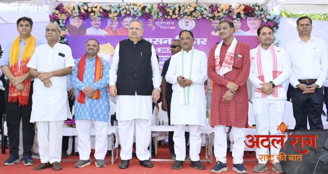 मुख्यमंत्री विष्णु देव साय सुशासन तिहार अंतर्गत राजनांदगांव में आयोजित जनसमस्या निवारण शिविर में हुए शामिल