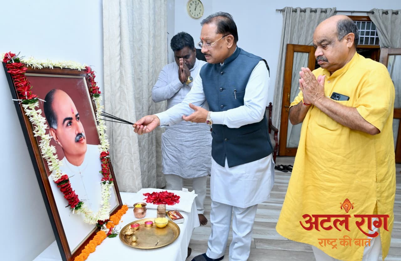 मुख्यमंत्री  विष्णुदेव साय ने डॉ. श्यामा प्रसाद मुखर्जी की 125वीं जयंती पर उन्हें किया नमन