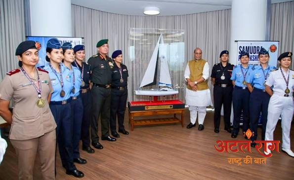समुद्र प्रदक्षिणा तीनों सेनाओं की एकता और नारी शक्ति का प्रमाण