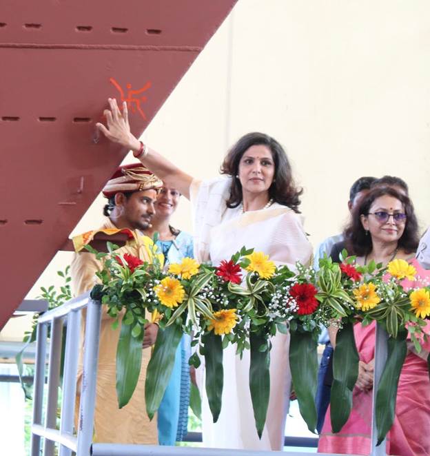 नेक्स्ट जेन अपतटीय गश्ती पोत (यार्ड 3037, श्रुति) का कोलकाता में जलावतरण
