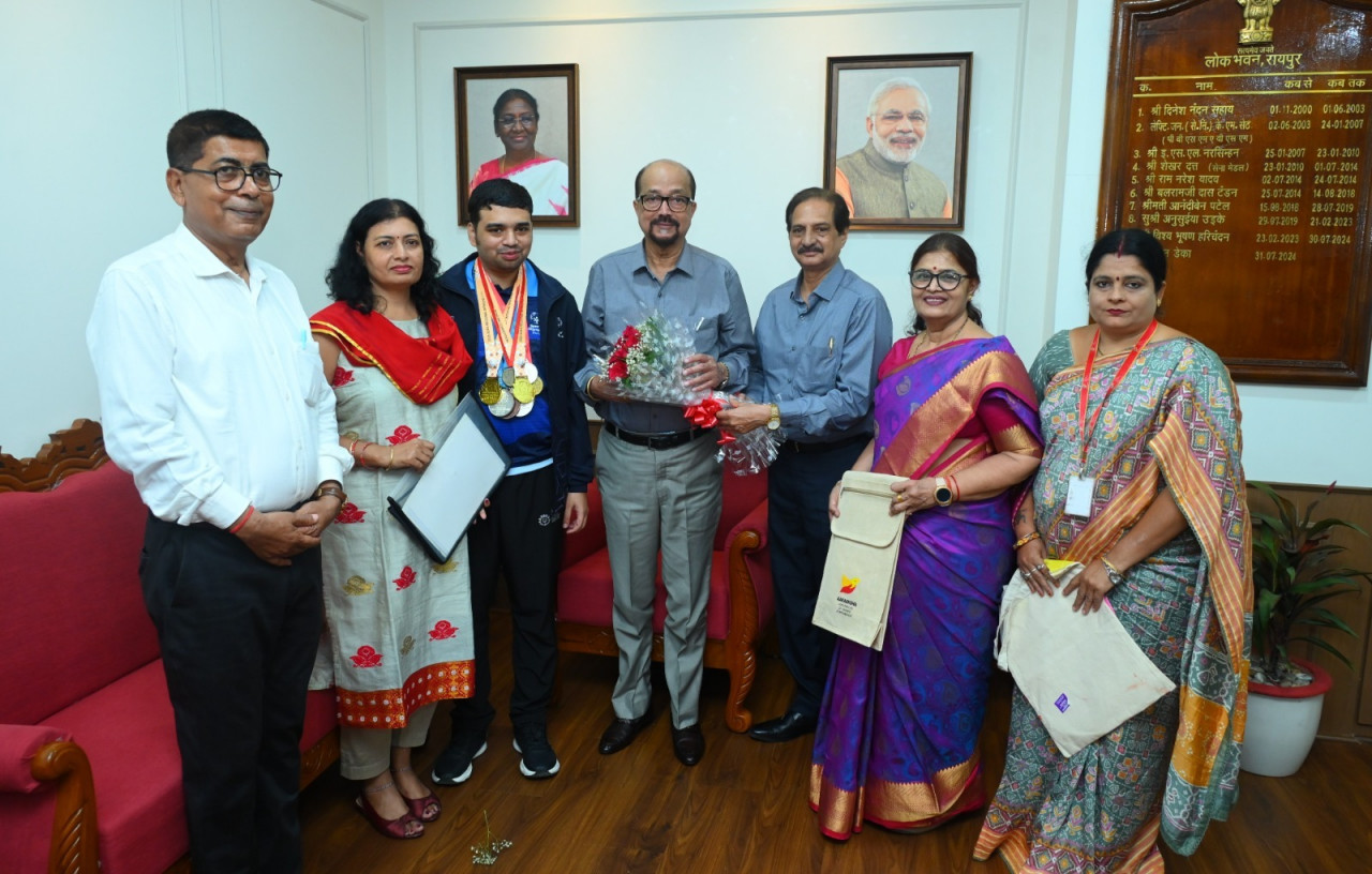 विशेष ओलंपिक में स्वर्ण पदक जीतने वाले इभानन साहू की राज्यपाल ने की सराहना 