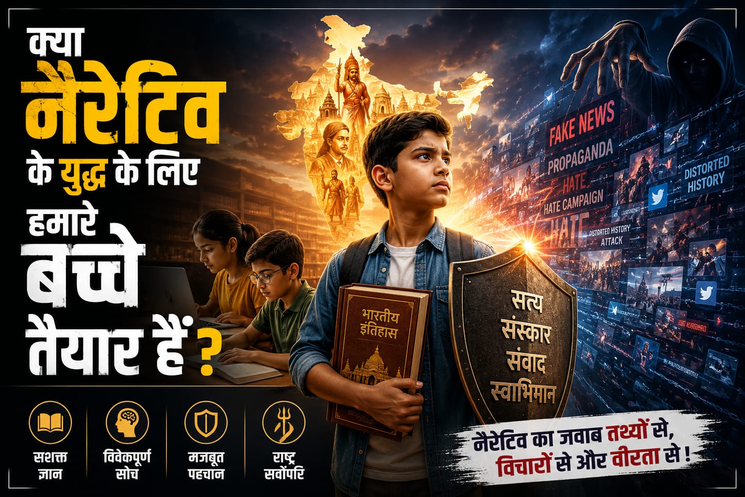 क्या नैरेटिव के युद्ध के लिए हमारे बच्चे तैयार हैं ?