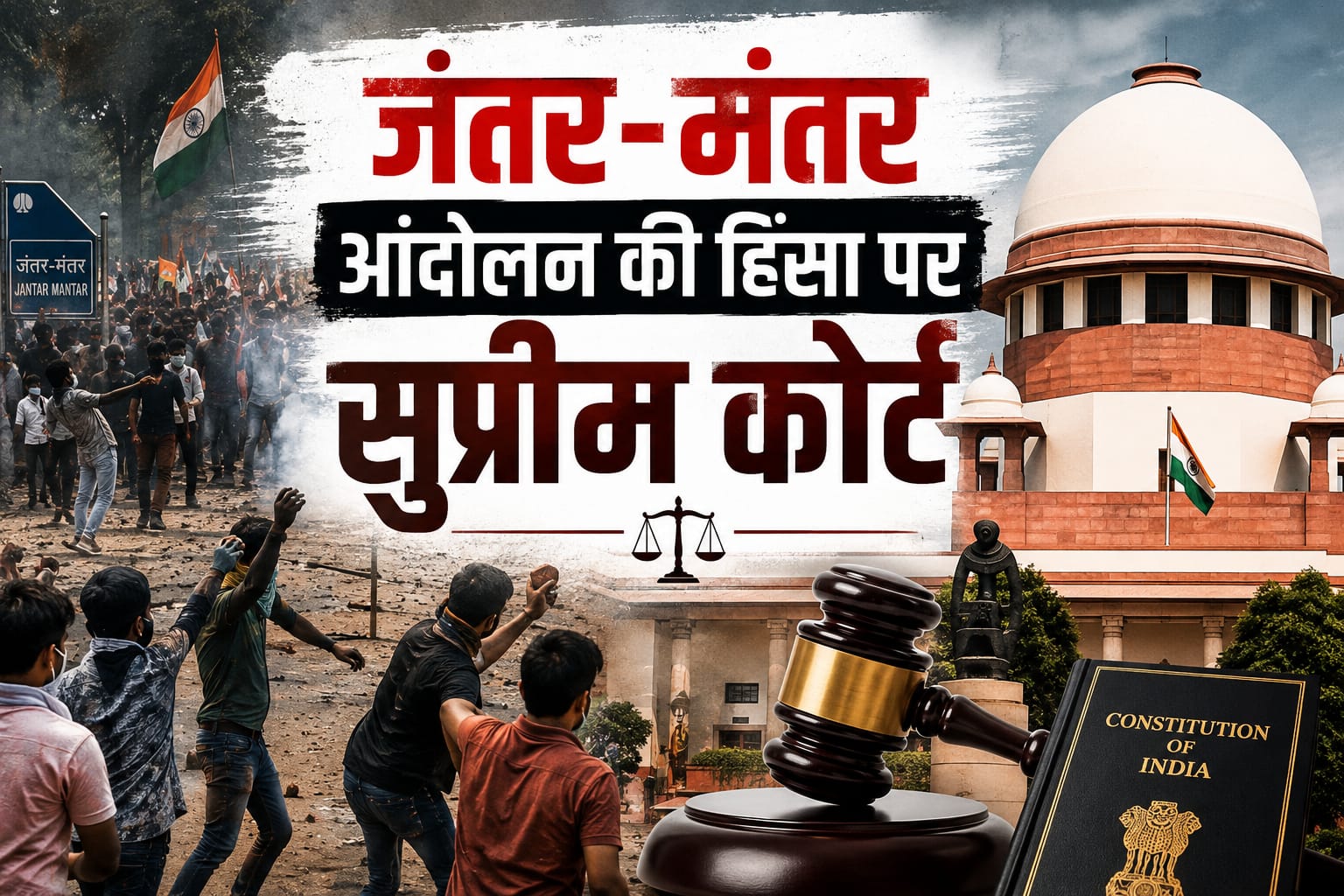 जंतर-मंतर आंदोलन की हिंसा पर सुप्रीम कोर्ट 