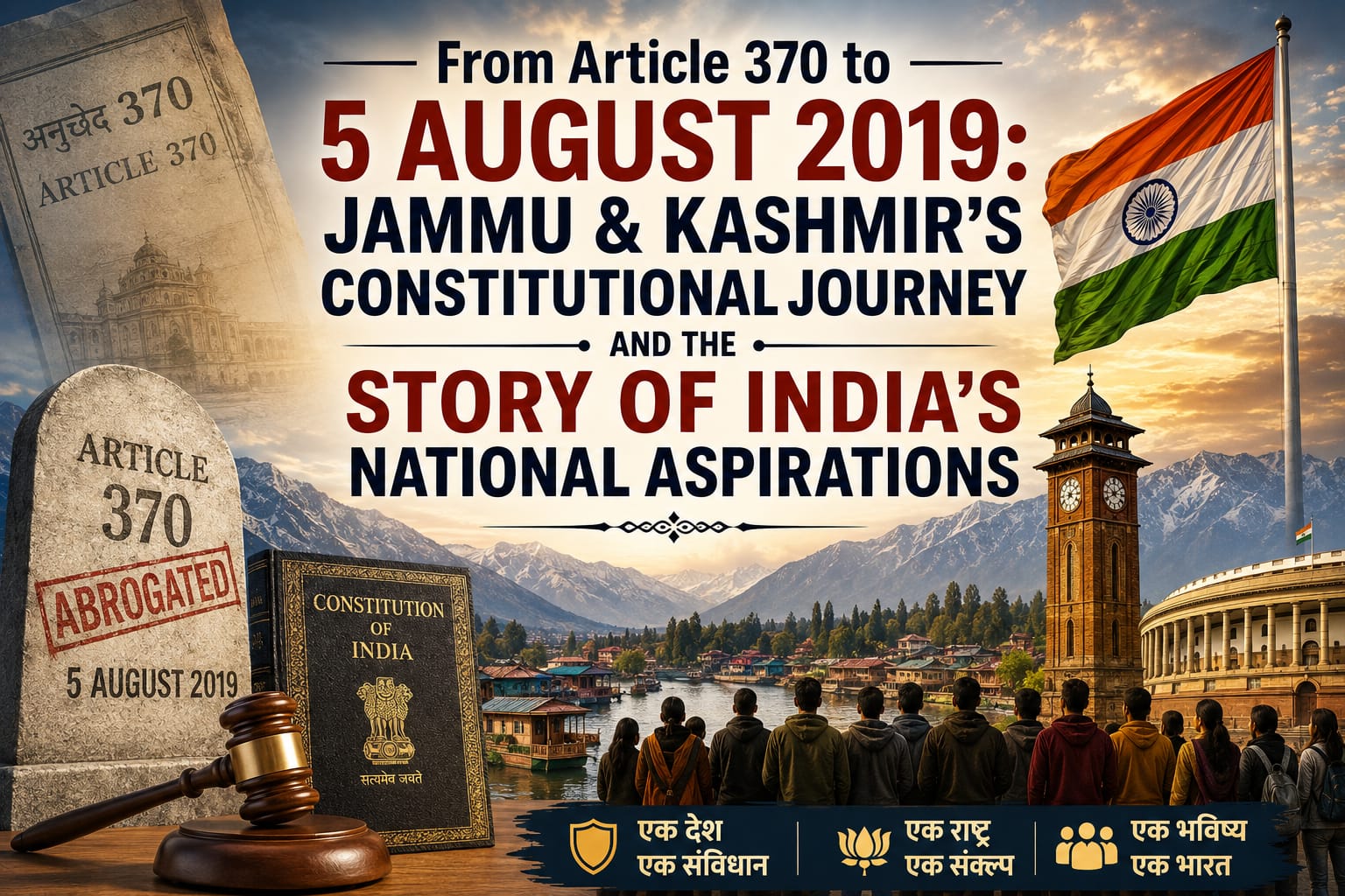 From Article 370 to 5 August 2019: Jammu & Kashmir's Constitutional Journey and the Story of India's National Aspirations