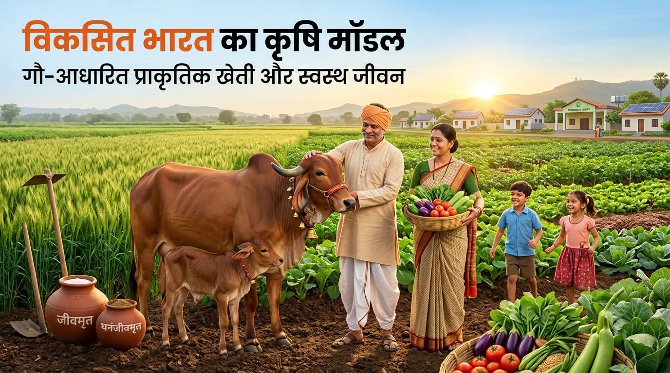 विकसित भारत का कृषि मॉडल: गौ-आधारित प्राकृतिक खेती और स्वस्थ जीवन