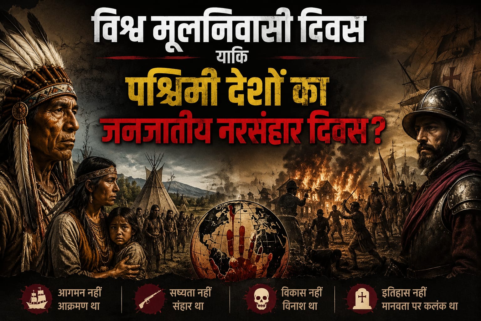 विश्व मूलनिवासी दिवस याकि पश्चिमी देशों का जनजातीय नरसंहार दिवस? 