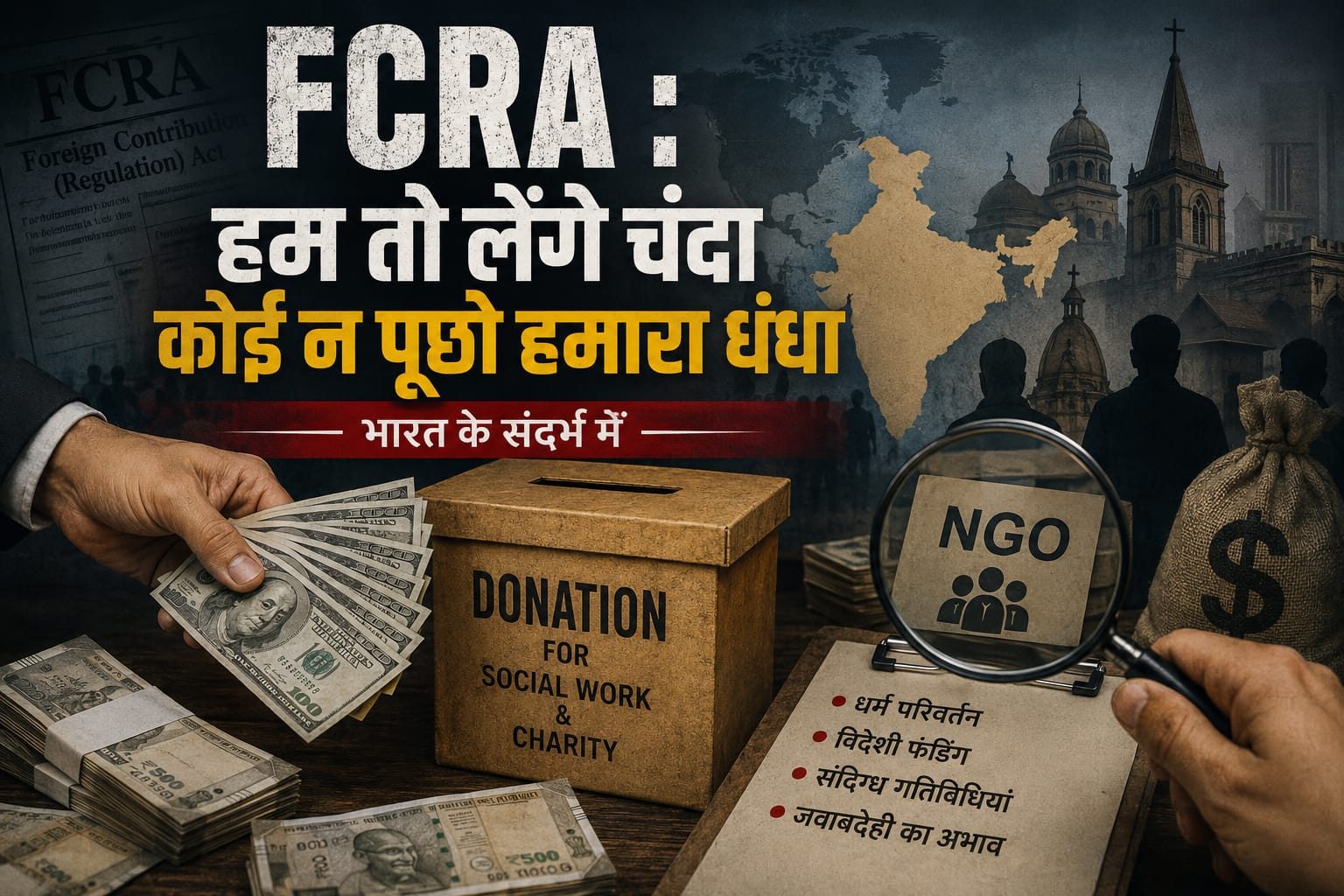 FCRA : हम तो लेंगे चंदा कोई न पूछो हमारा धंधा