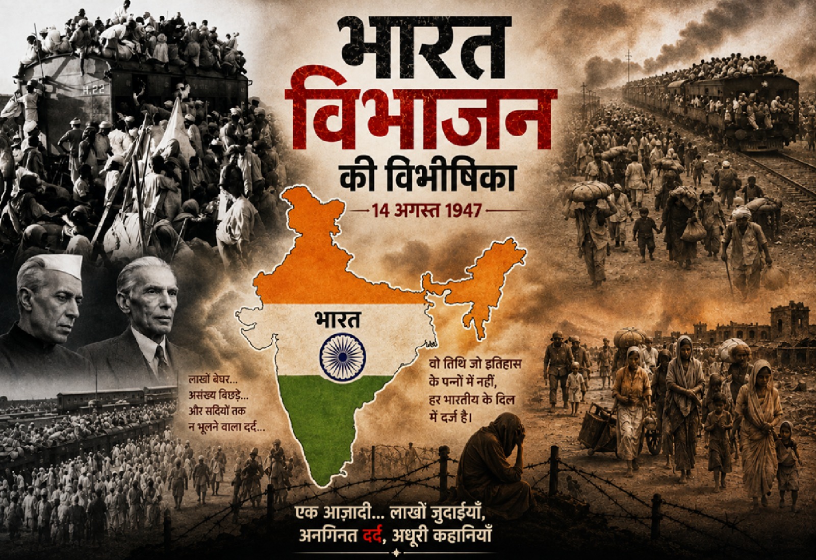 भारत विभाजन की त्रासदी, जिसे याद करते ही हृदय चीत्कार उठता है ! 