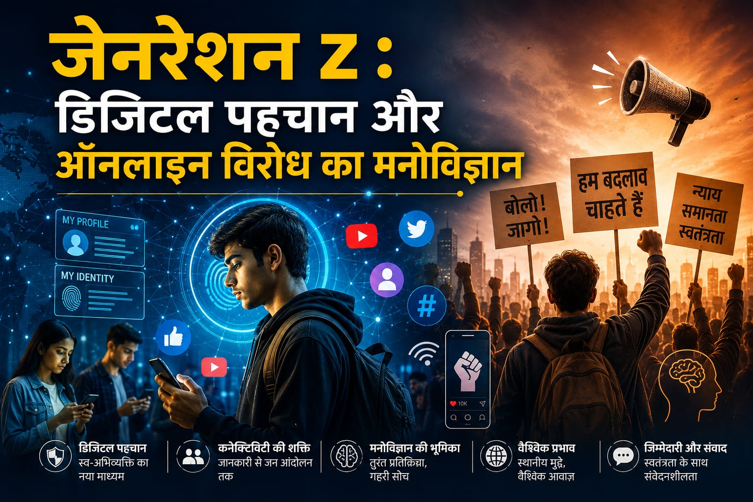 जेनरेशन Z : डिजिटल पहचान और ऑनलाइन विरोध का मनोविज्ञान