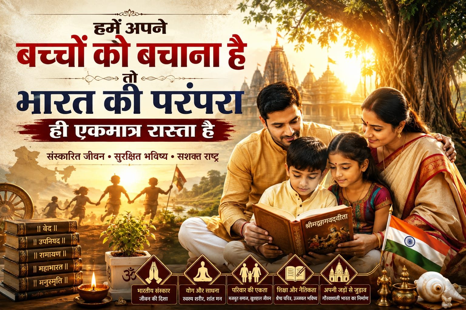 हमें अपने बच्चों को बचाना है तो भारत की परंपरा ही एकमात्र रास्ता है