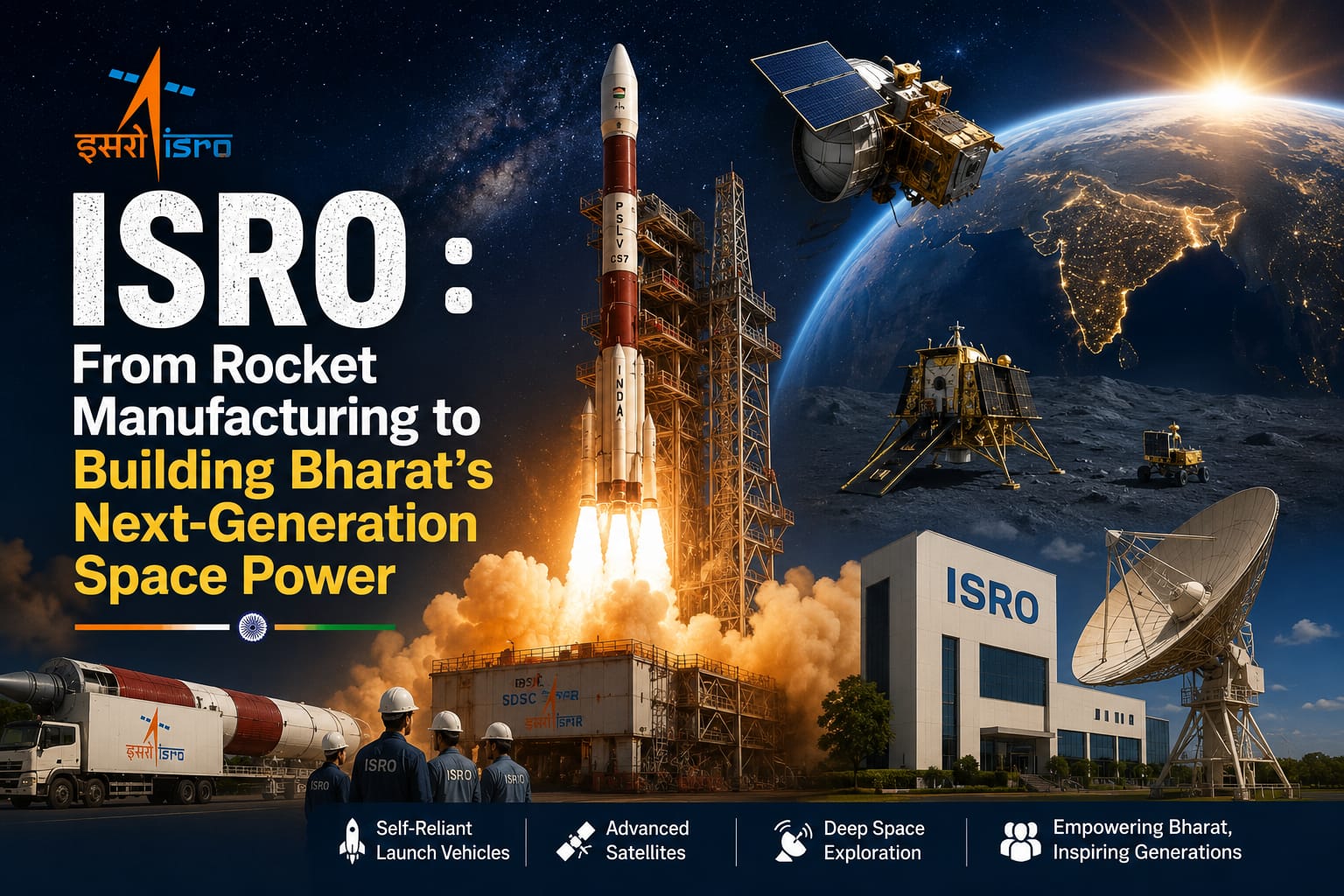 ISRO : From Rocket Manufacturing to Building Bharat’s Next-Generation Space Power
