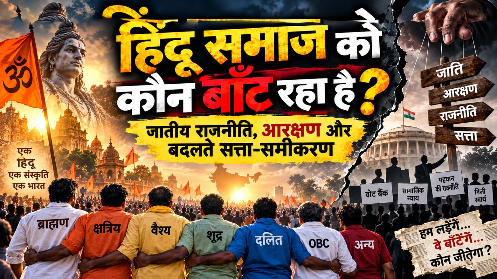 हिंदू समाज को कौन बाँट रहा है? जातीय राजनीति, आरक्षण और बदलते सत्ता-समीकरण