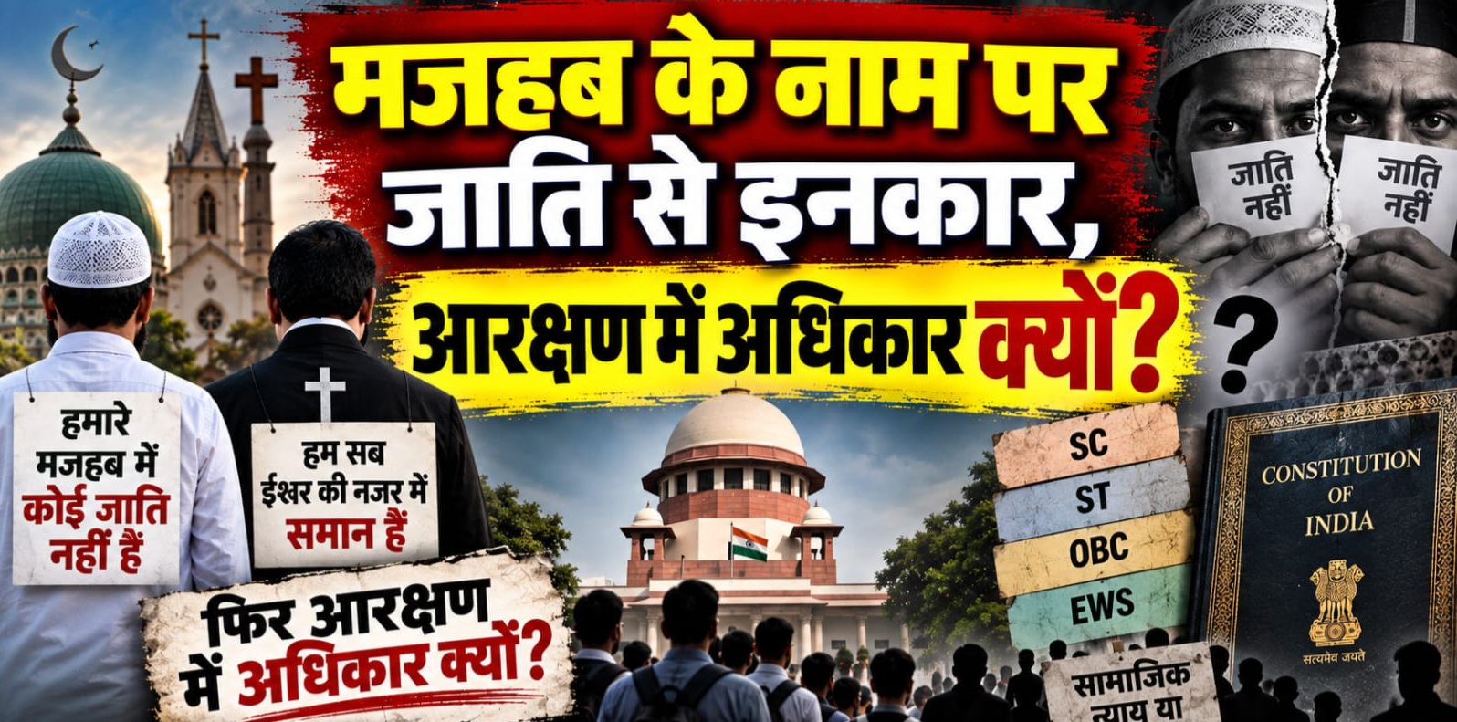 मजहब के नाम पर जाति से इनकार, आरक्षण में अधिकार क्यों?