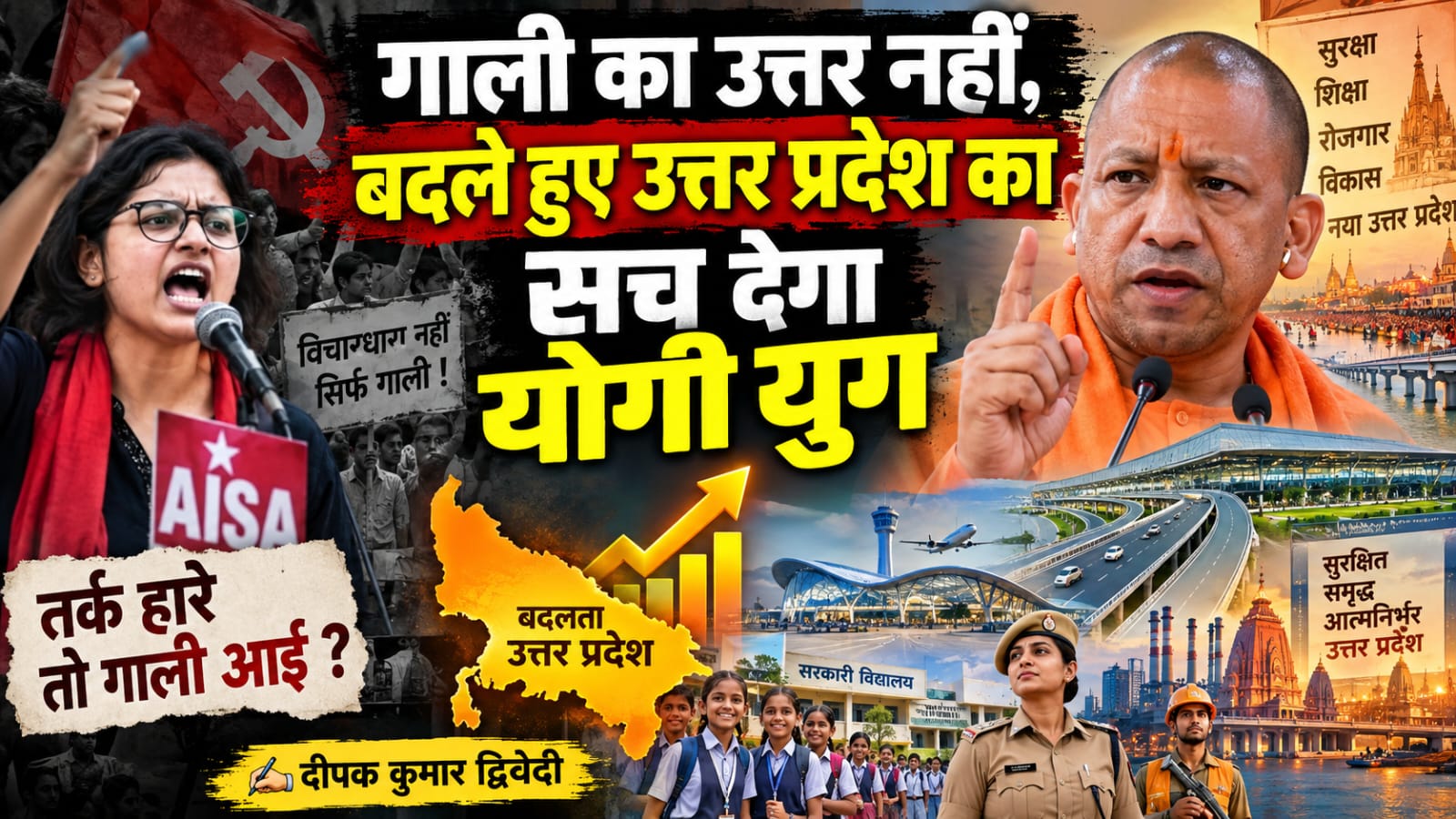 गाली का उत्तर नहीं, बदले हुए उत्तर प्रदेश का सच देगा योगी युग